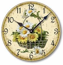 Item C6100 Vintage Style Victorian Daisy Wall Clock