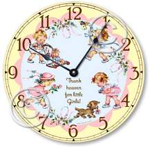 Item C7000 Baby Girls 1950s Style Clock