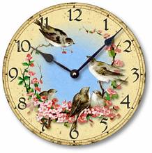 Item C7001 Birds and Cherry Blossoms Wall Clock