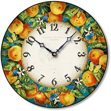 Item C8033 Blue Italian Style Oranges Wall Clock