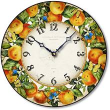 Item C8034 White Italian Style Oranges Wall Clock
