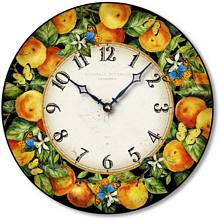 Item C8035 Black Italian Style Oranges Wall Clock