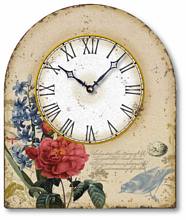 Item C8100 Antique Botanical Style Floral Clock