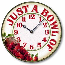 Item C8902 Casual Bowl of Cherries Kitchen Wall Clock