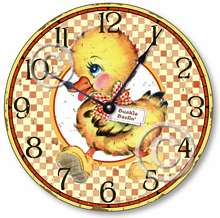 Item C9001 Yellow Duckling Decorative Wall Clock