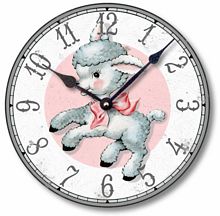 Item C9007 Retro 1950s Style Lamb Child's Clock