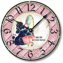 Item C9107 Vintage Style French Poodle Wall Clock