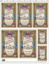 Item L165 Vintage Style Perfume Label Decals
