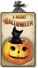 Item 05107 Vintage Victorian Style Halloween Cat