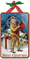 Item 091610 Victorian Christmas Scene Plaque