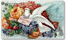 Item 09181 Victorian Style Dove and Flowers Plaque