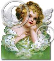 Item 09231 Vintage Victorian Style Angel Plaque Sign