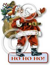 Item 10061 Retro Santa 50s Style Christmas Plaque