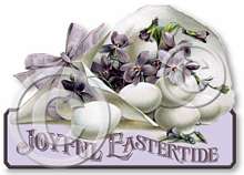 Item 12112 Plaques - Victorian Easter Cone with Violets Cut Out Plaque