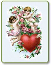 Item 12032 Valentine's Day Cupids Heart Plaque