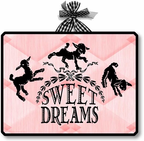 Item 09081 Pink Sweet Dreams Sign Plaque