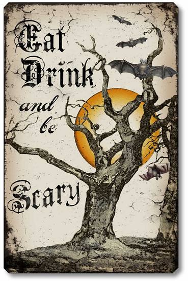 Item 10018 Vintage Style Halloween Bats Sign