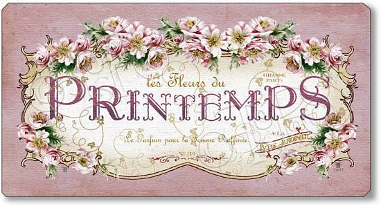 Item 10817 Vintage Style Perfume Lable Sign