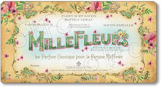 Item 11317 Vintage Style Perfume Label Sign