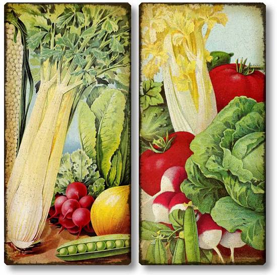 Item 3200 Garden Vegetables Signs Set of 2