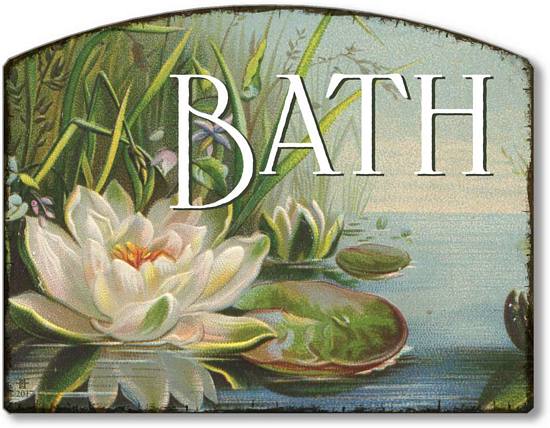 Item 3512 Water Lily Bath Sign