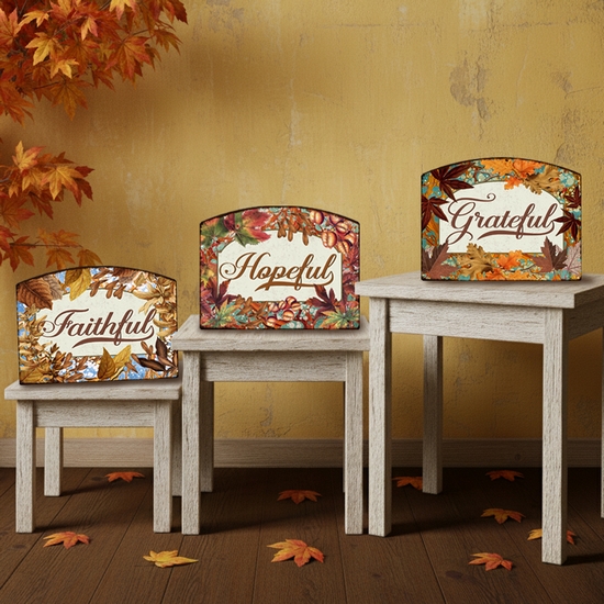 Item 44000 Autumn Signs Collection of 3