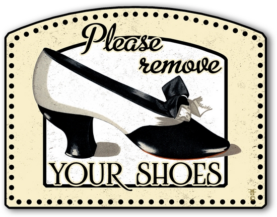 Item 501 Remove Your Shoes Sign