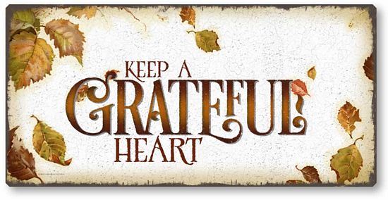 Item 8863 Vintage Style Grateful Thanksgiving Sign
