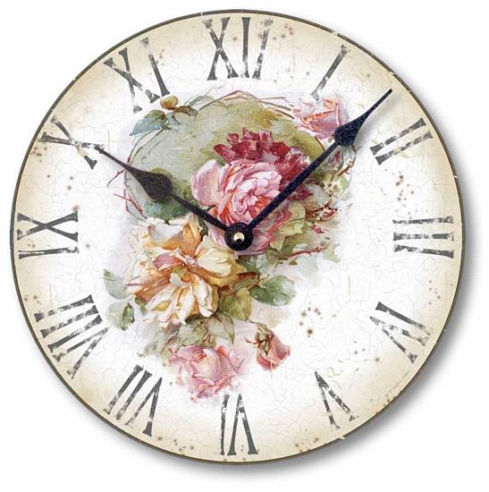 Vintage Style Shabby Roses Clock | Fairy-freckles.com