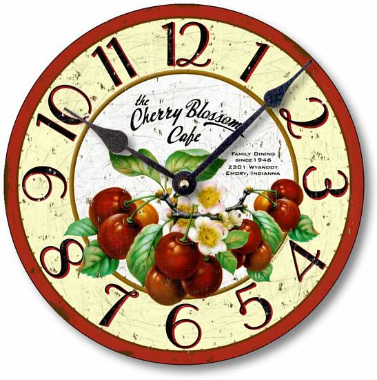 Item C2019 Red Cherries Retro Wall Clock