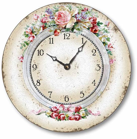 Item C6026 Classical Olde World Floral Wall Clock