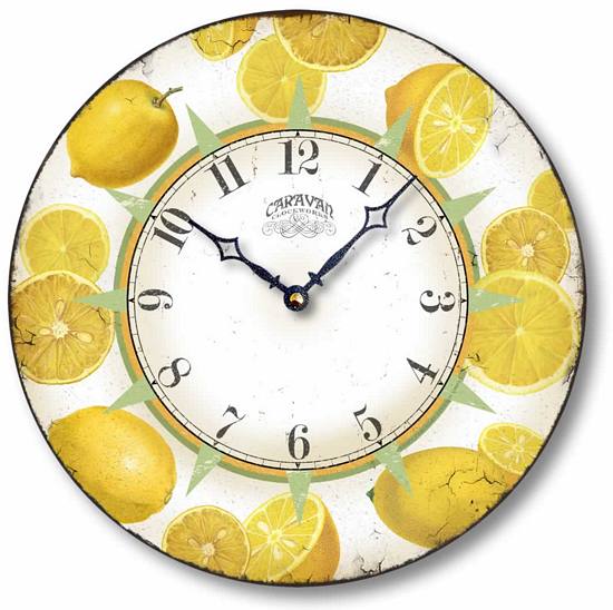 Item C6601 Refreshing Yellow Lemons Wall Clock