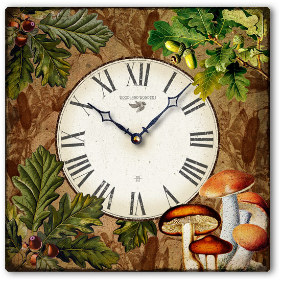 Item C7355 Woodland Wonders Botanical Wall Clock