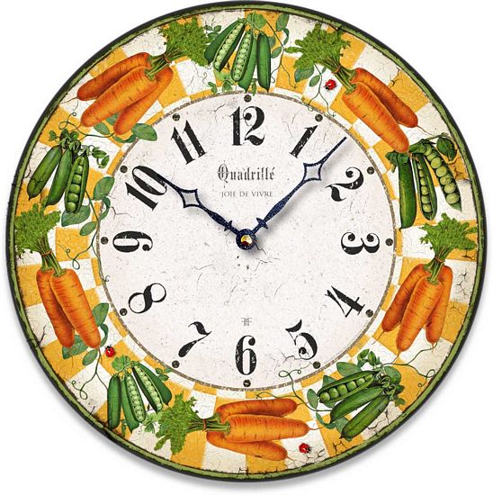 Item C8021 Carrots and Peas Kitchen Wall Clock