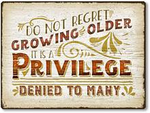 Item 1127 Growing Older Sentiment Plaque