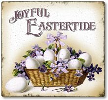 Item 12111 Vintage Style Easter Basket Plaque