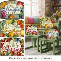 Item 28300 Cheerful Fruit Signs Collection of 3