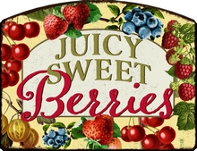 Item 28339 Vintage Style Mixed Berries Sign