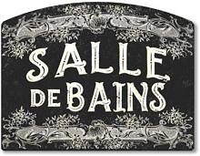 Item 3517 Salle de Bains Bathroom Sign