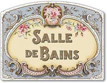 Item 4251 Bath Salle de Bains Sign