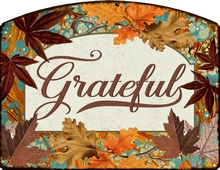 Item 44035 Autumn Harvest Grateful Sign