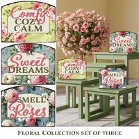 Item 66200 Floral Signs Collection of 3