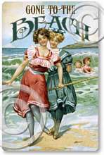 Item 6805 Vintage Victorian Style Seashore Sign