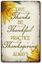 Item 8355 Vintage Style Thanksgiving Plaque