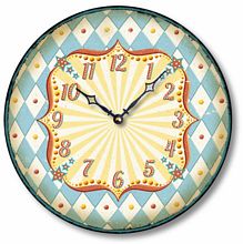 Item C1622 Antique Style Circus Carnival Wall Clock