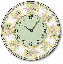 Item C1701 Baby Nursery Vintage Style Duck Wall Clock