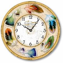 Item C2017 Vintage Style Bird Feather Wall Clock
