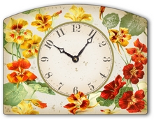 Item C32728 Sunny Nasturtiums Tabletop Clock