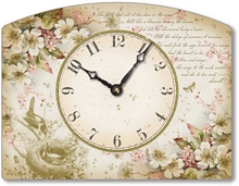 Item C673 Tabletop Birds and Blossoms Clock