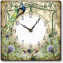 Item C7201 Peacock Wall Clock